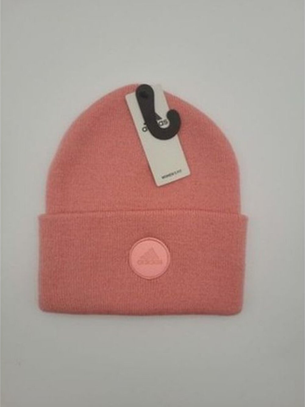 Adidas Women's Wide Cuff 2 Fold Semi Pink Spark Knit Beanie Hat IV3013 OSFA New
